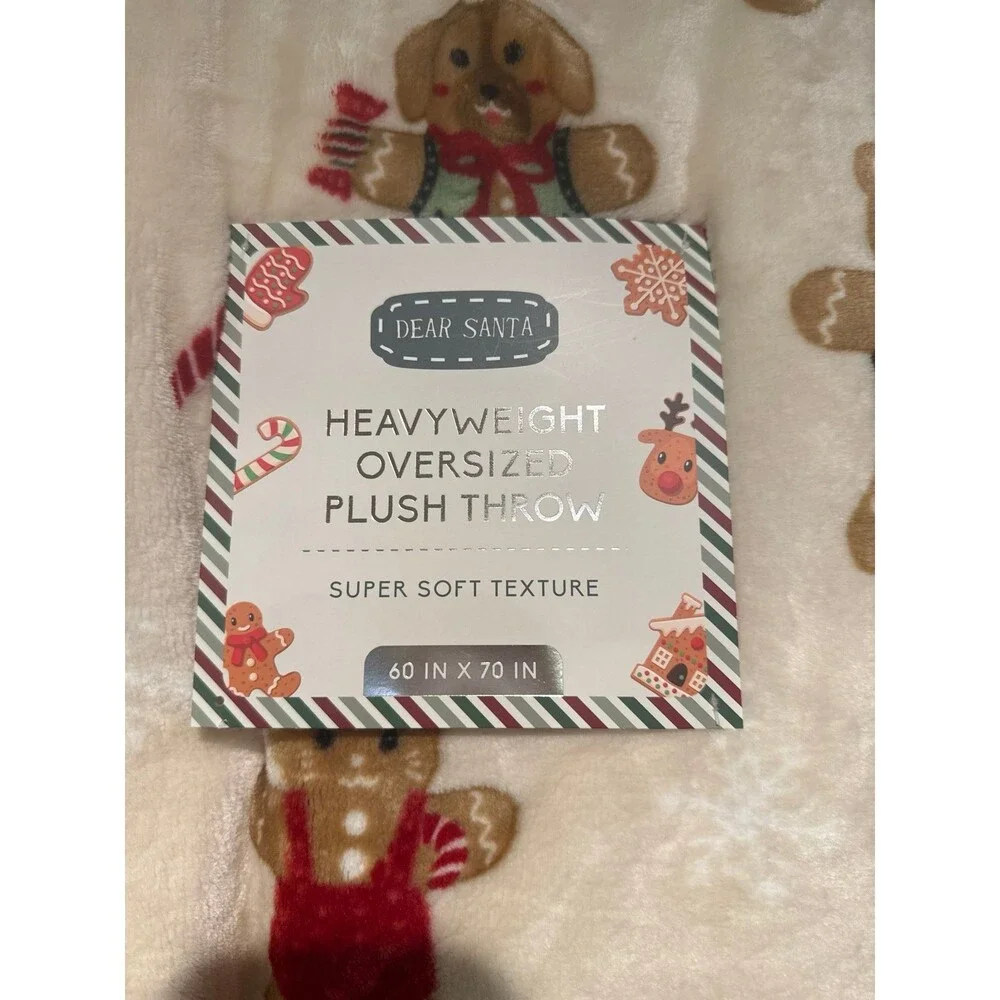 Christmas Gingerbread Cat & Dog Blanket